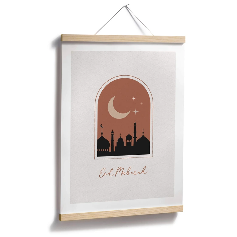 Poster Eid Mubarak bei Nacht 