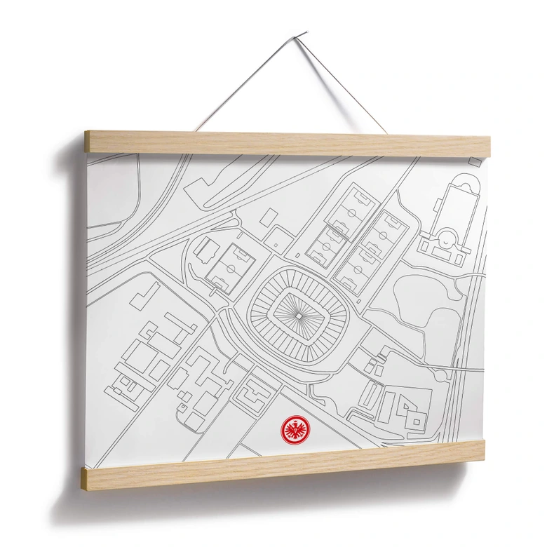 Poster Plan du stade de Francfort 