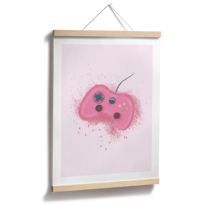 Poster Eleonora - Pink Gaming Controller 