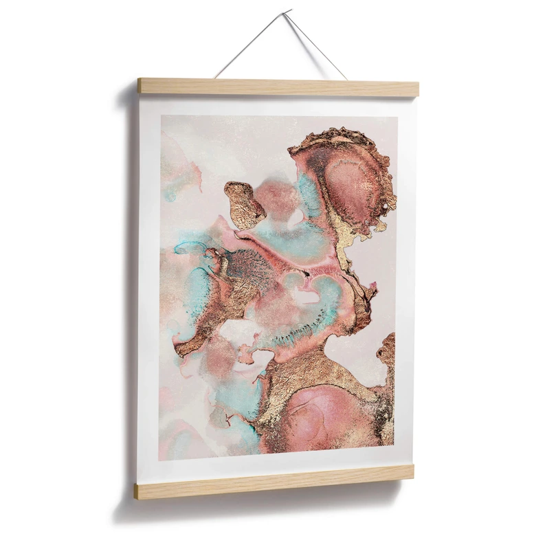 Poster Fredriksson - Goldene Tinte mit Nuancen in Rosé 