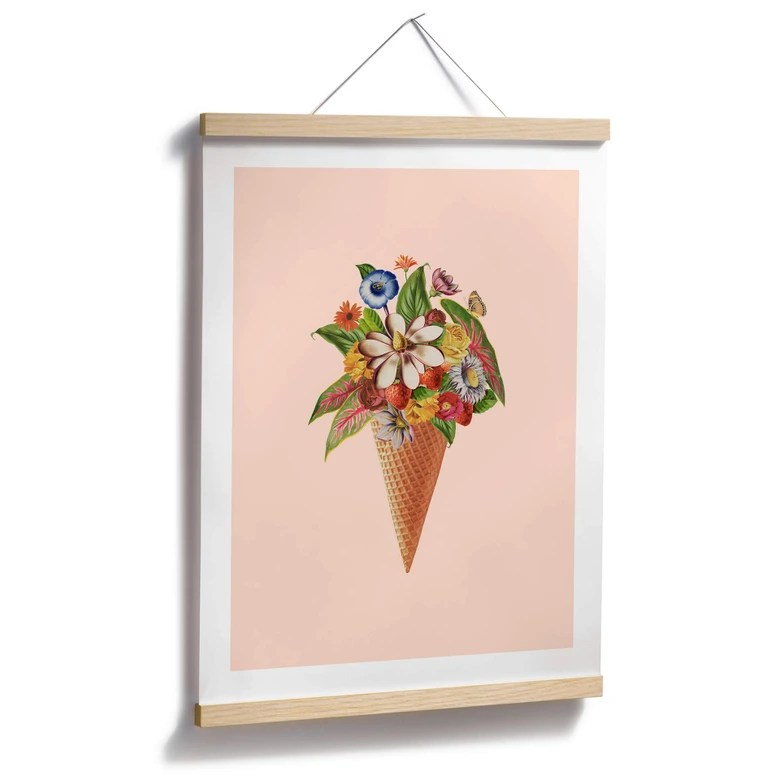 Poster Frida Floral Studio - Blumige Eistüte 