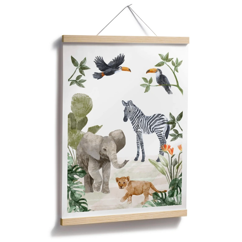 Poster Goed Blauw - Jungle Babies 