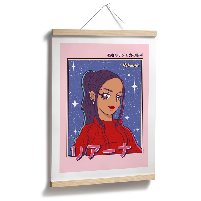 Poster Anime-flicka "Rihanna" - Gomes 
