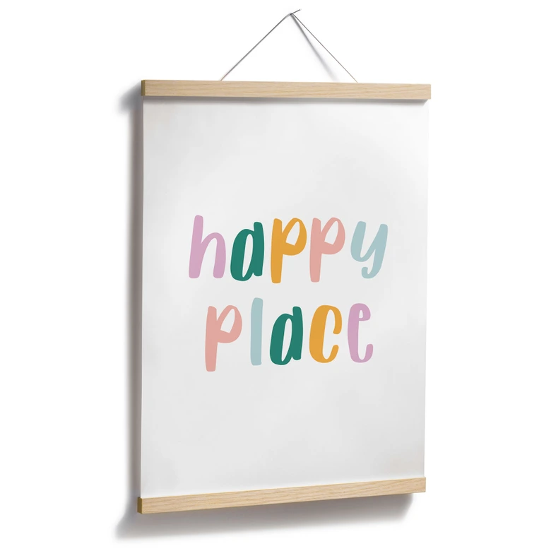 Spruch Poster - Happy place 