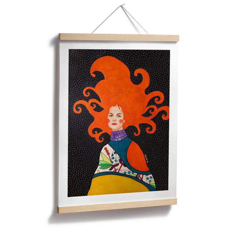 Poster Hülya - Vlammend Haar 