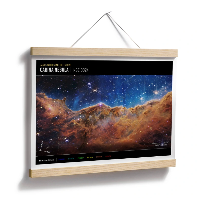 Poster James Webb Telescope - Carina Nebula Compass 