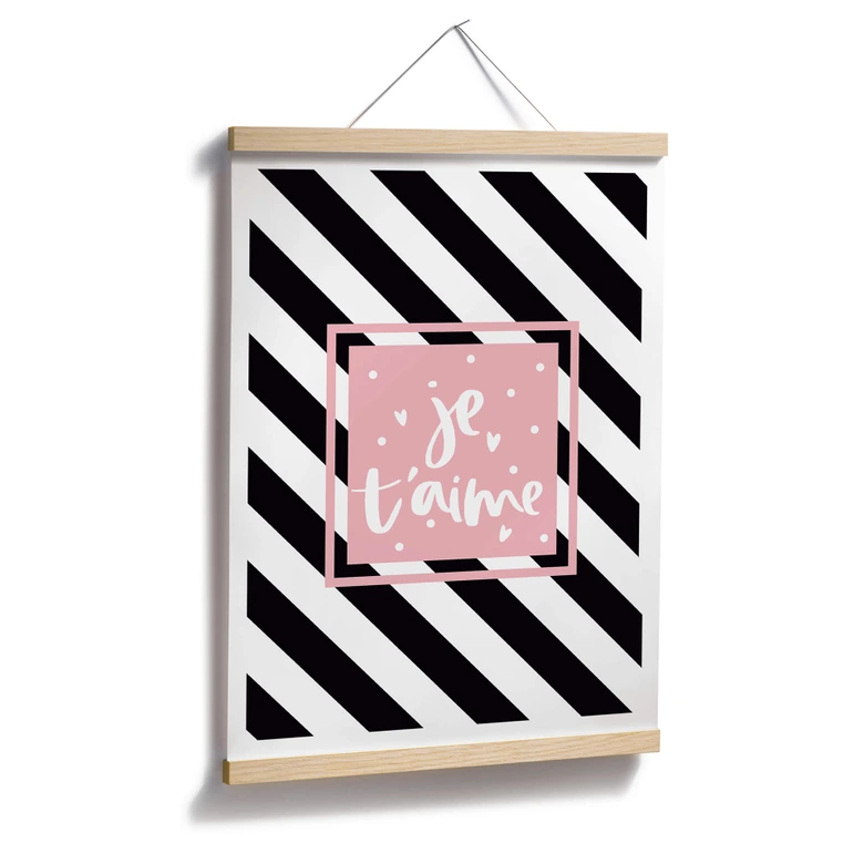 Poster Je t'aime retro 