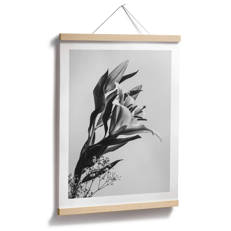 Poster Jo - Zauberhafter Lilie schwarz-weiß 