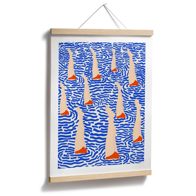 Poster simmare i poolen - Illustration - Jota de jai 