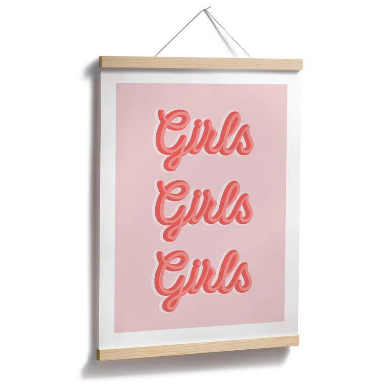 Cartel con el eslogan de Kerr-Dineen - Girls Girls Girls 