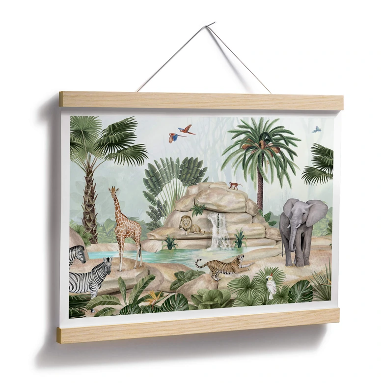 Kinderposter Kikki Belle - Dschungel Paradies 
