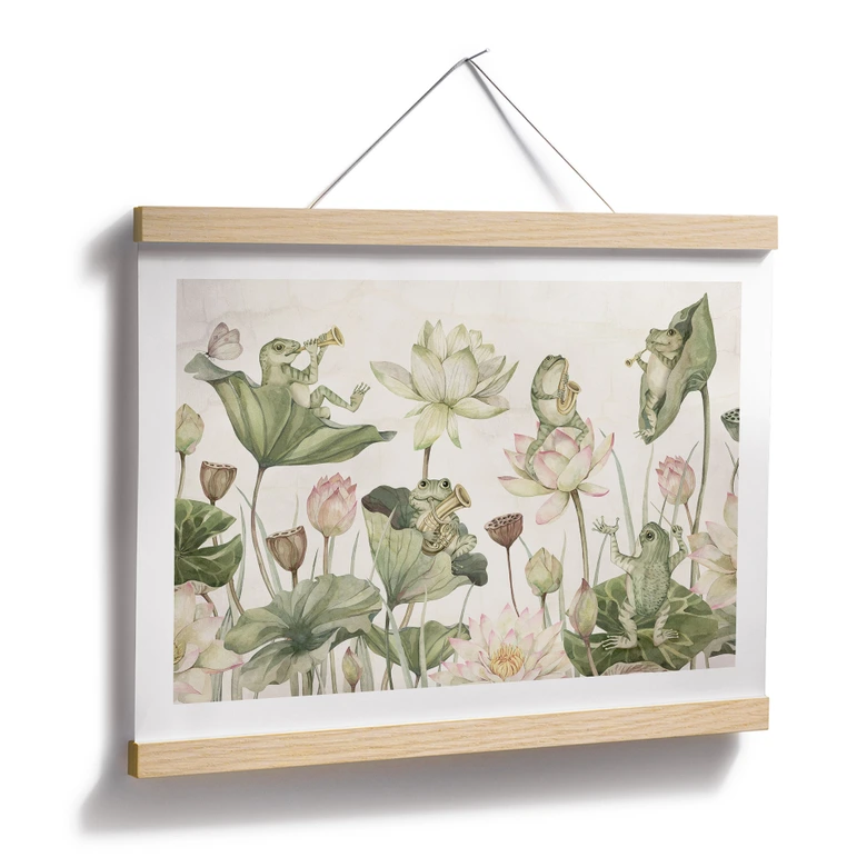 Poster Orchestra di rane sulle ninfee - Kikki Belle 