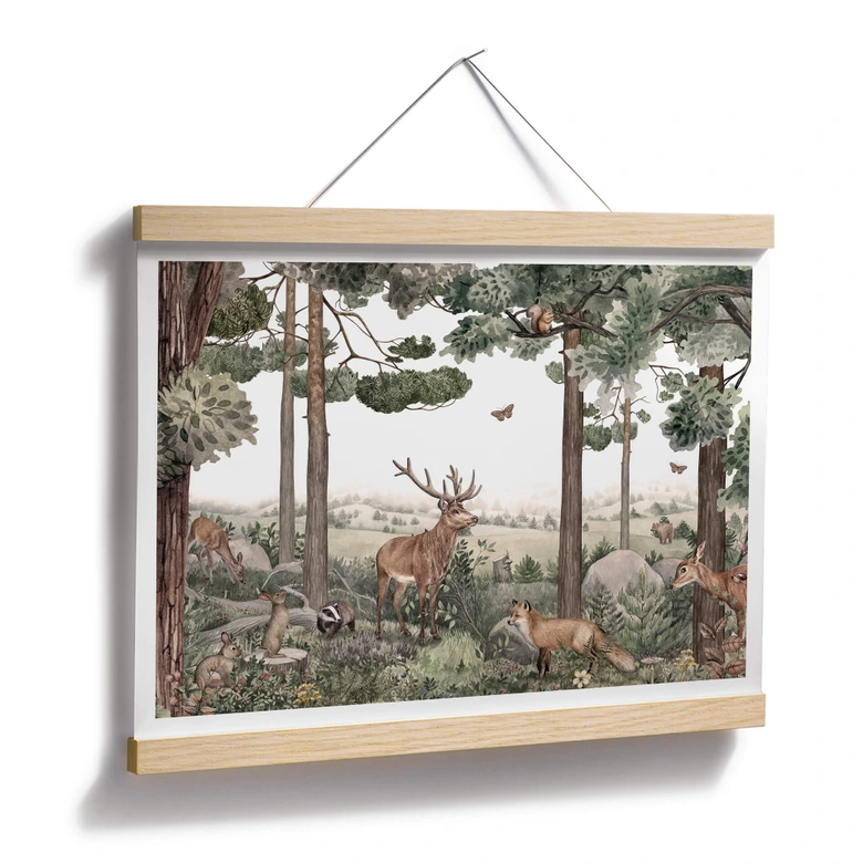 Plakat Kikki Belle - Rodzime zwierzęta w lesie 