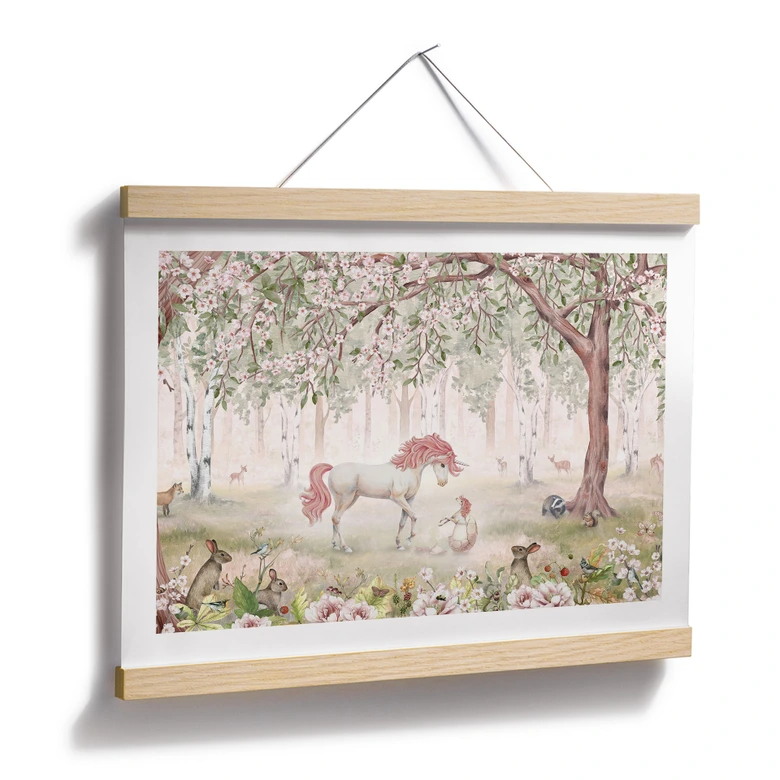 Poster Sprookjesbos met eenhoorns - Kikki Belle 