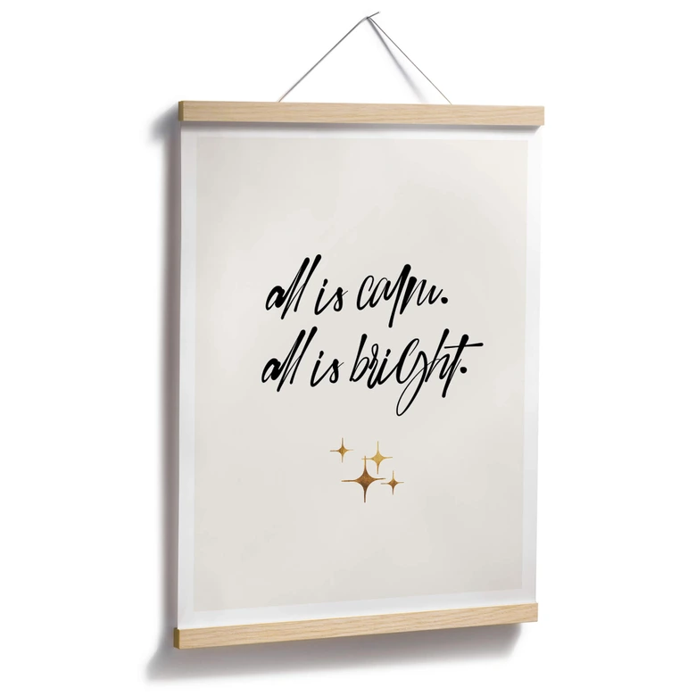 Poster Kubistika - All is calm all is bright 