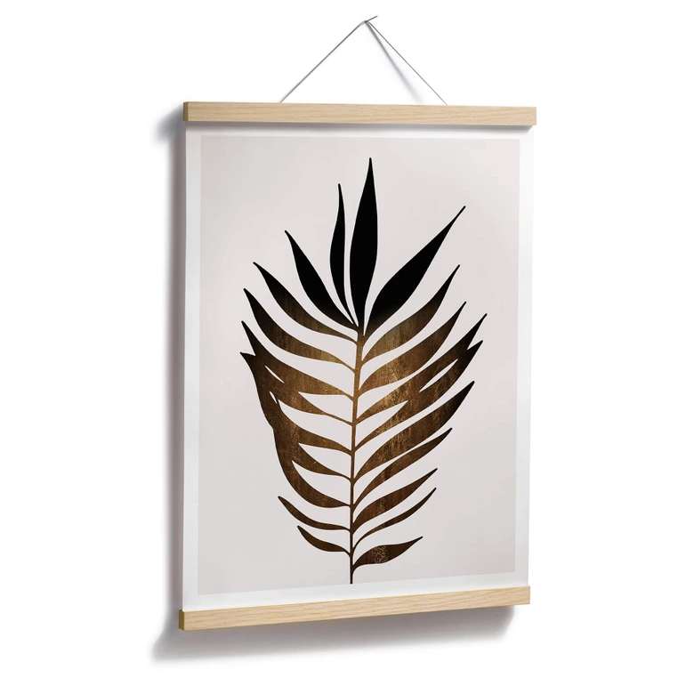 Plakat - Kubistika - Golden Leaf 