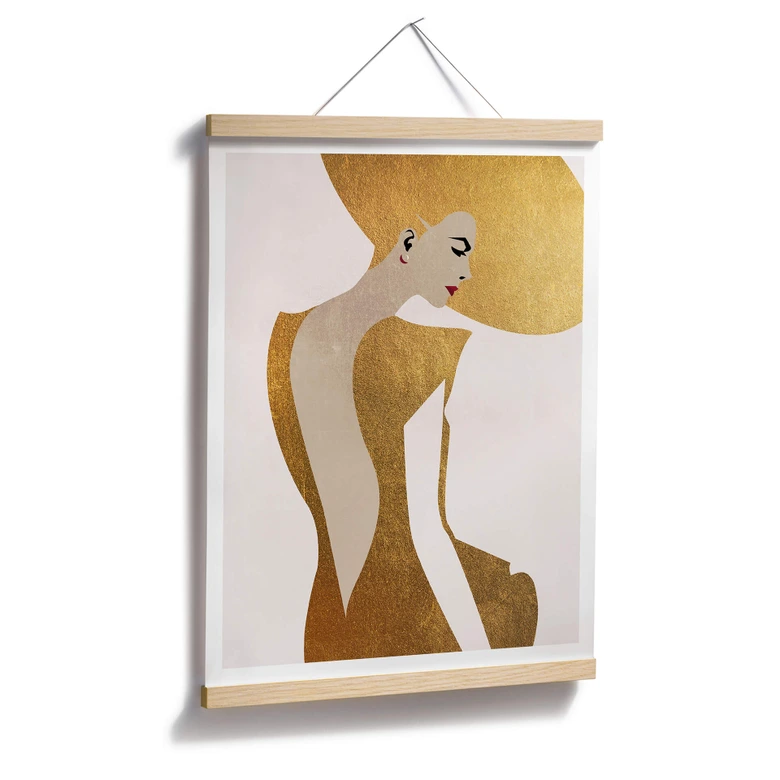 Plakat - Kubistika - Lady in Gold 