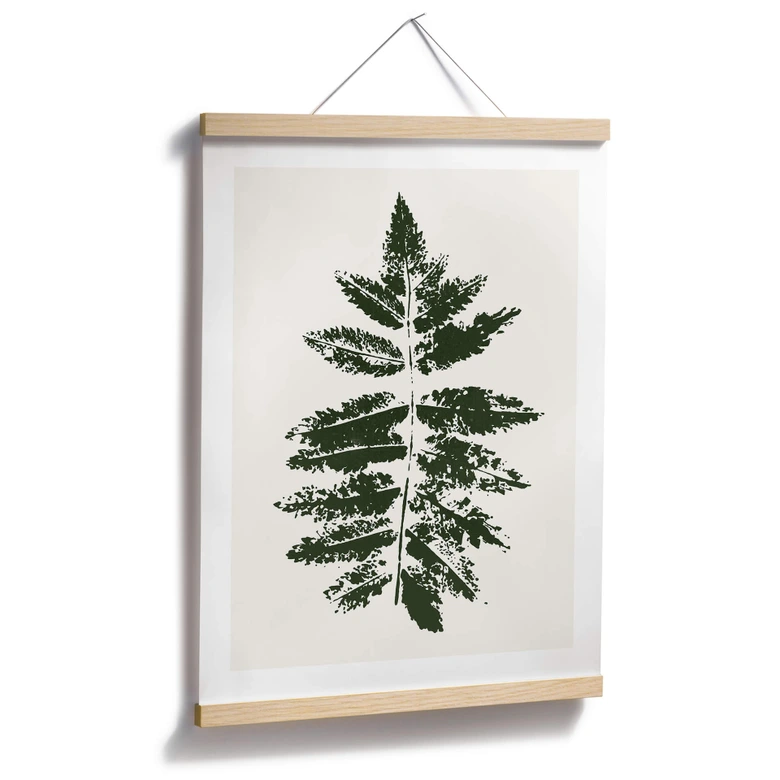 Poster Kubistika - Grön gren 