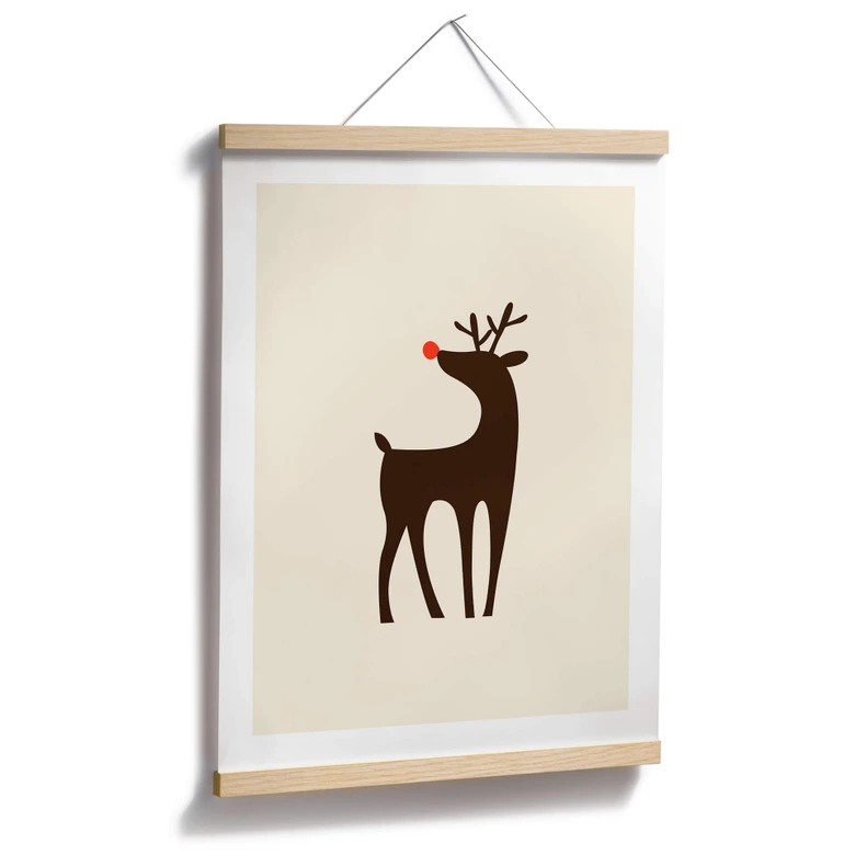 Poster Kubistika - Rudolph das Rentier 