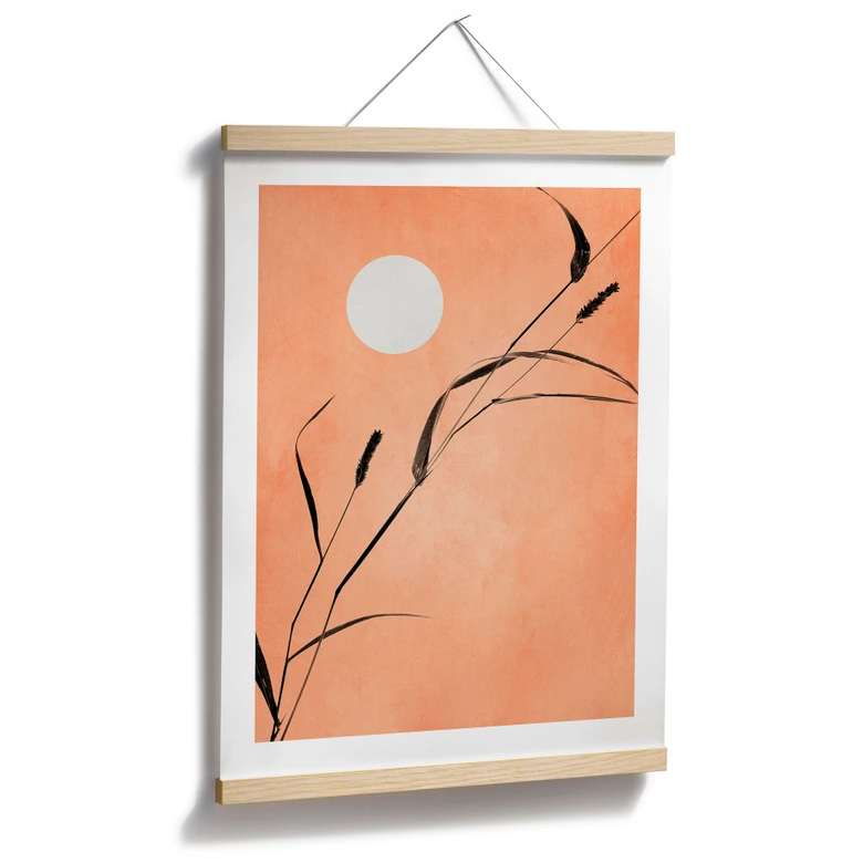 Plakat Siv i ferskenfarvet solskin - Kubistika 