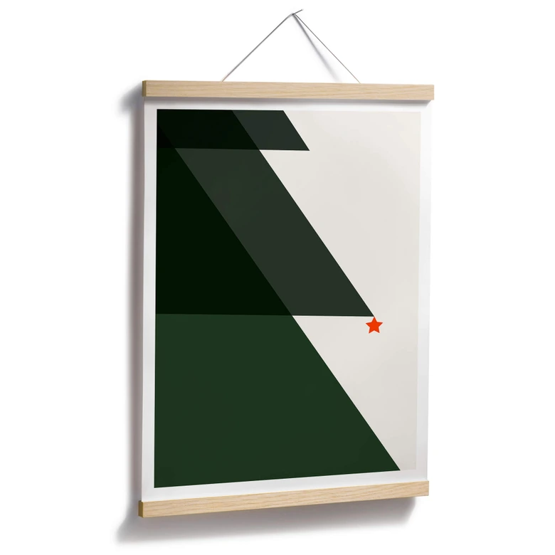 Poster Kubistika - Tannenbaum Abstrakt 