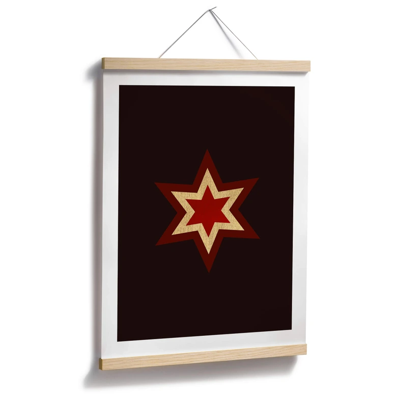 Poster Kubistika - Weihnachtsstern 