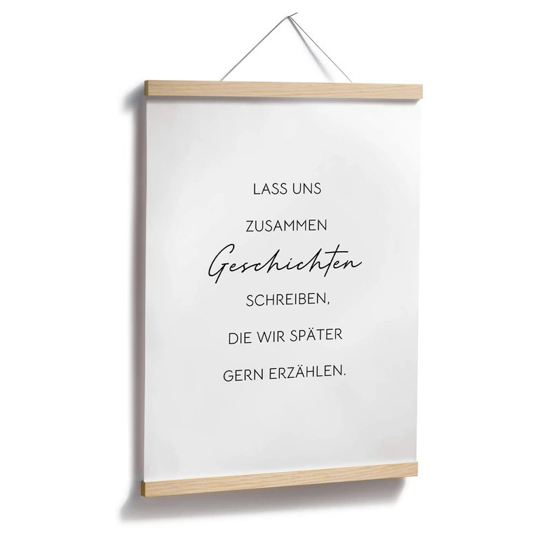 Poster Lass uns Geschichten schreiben 