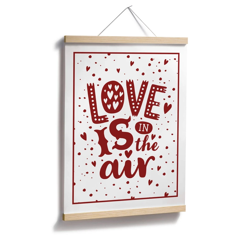 Poster Love is in the air rouge 