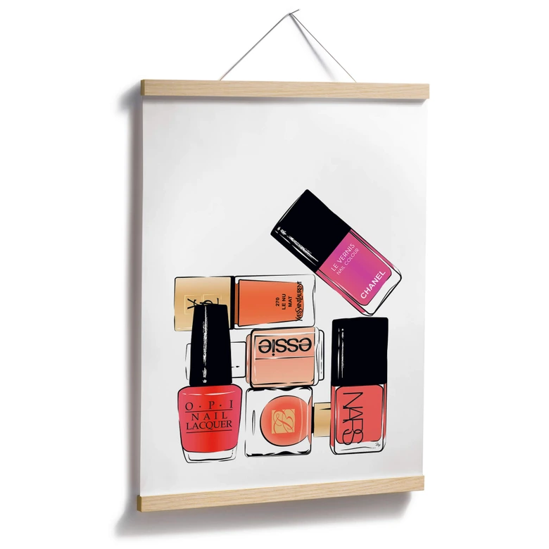 Poster Martina - Nagellacke in Pink 