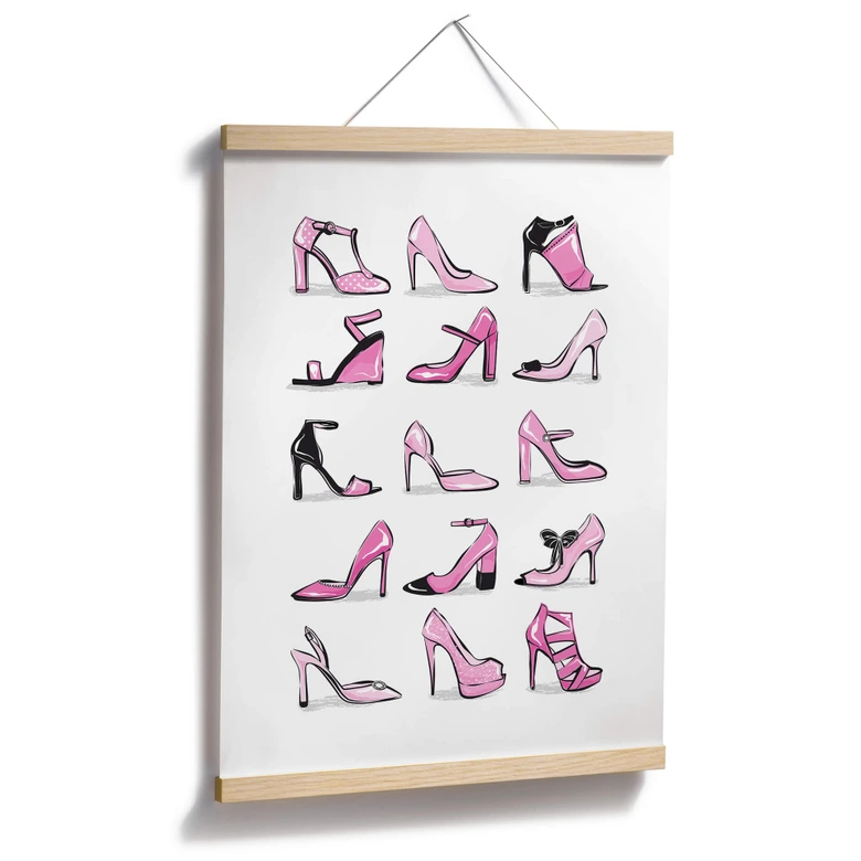 Póster Martina - Tacones de aguja rosas 