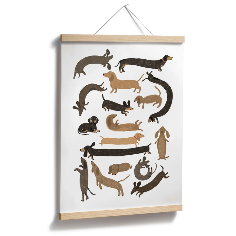 Plakat Legende gravhunde - Illustration af hund - Melin 