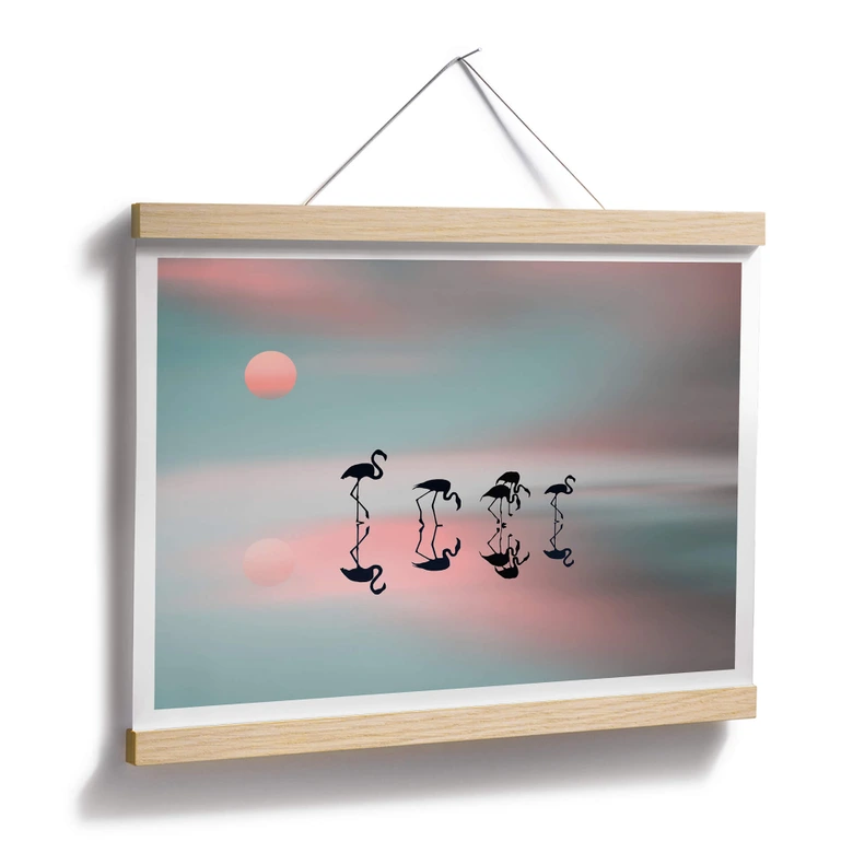 Poster Natalia - Flamingo Familie 