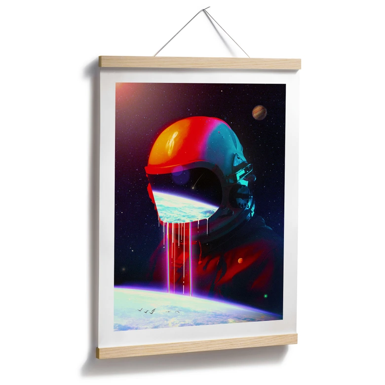 Poster astronaut med utsikt över jorden - Nicebleed 