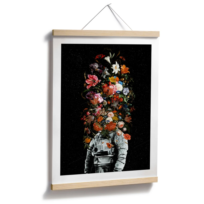 Plakat Astronaut med blomsterarrangement - Nicebleed 