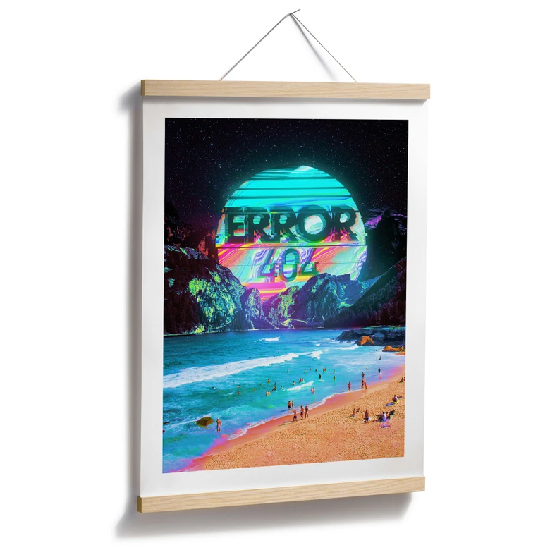 Poster Error 404 am Strand - Nicebleed 