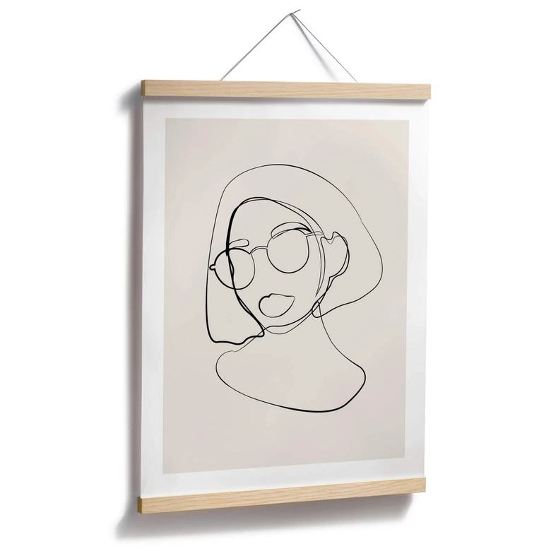 Poster NKTN - Line Art - Frau mit Brille 