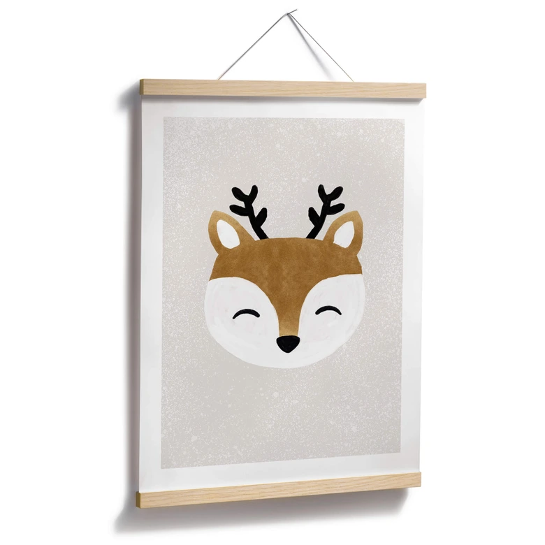 Poster Weihnachten - Niedliches Rentier - Orara Studio 