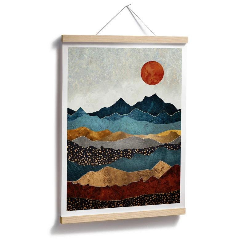 Poster SpaceFrog Designs - Bernsteinfarbene Sonne 