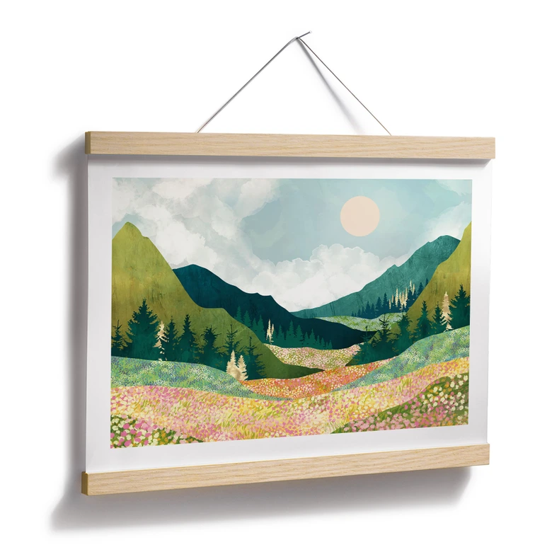 Poster Farbenfrohe Frühlingswiese - SpaceFrog Designs 