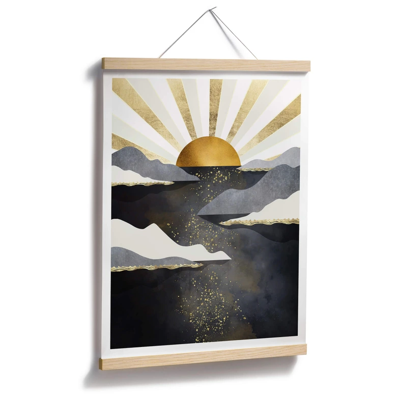 Poster SpaceFrog Designs - Goldene Dämmerung 