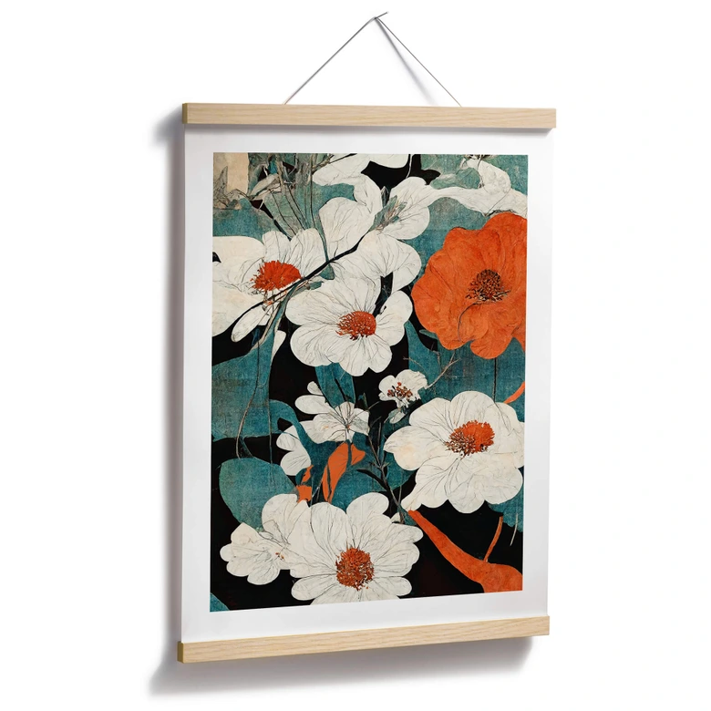 Blumen Poster Asiatische Blütenpracht - Treechild 
