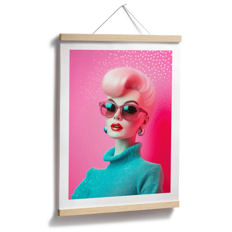 Póster Treechild - Muñeca de moda con gafas de sol 
