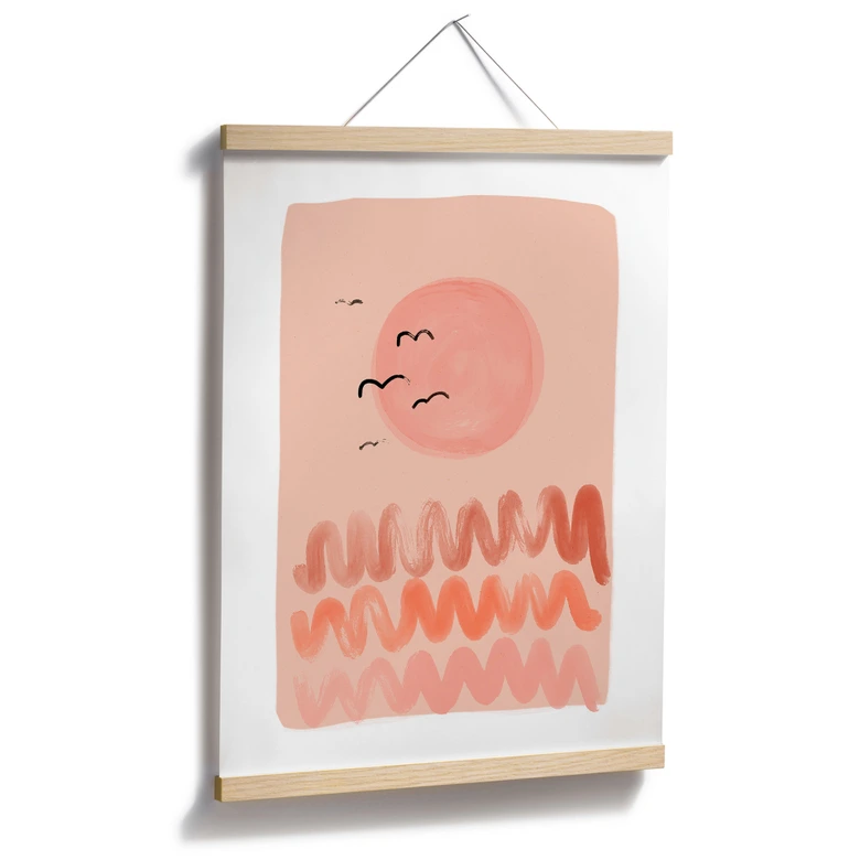 Poster Pfirsichfarbener Sonnenuntergang - Treechild 