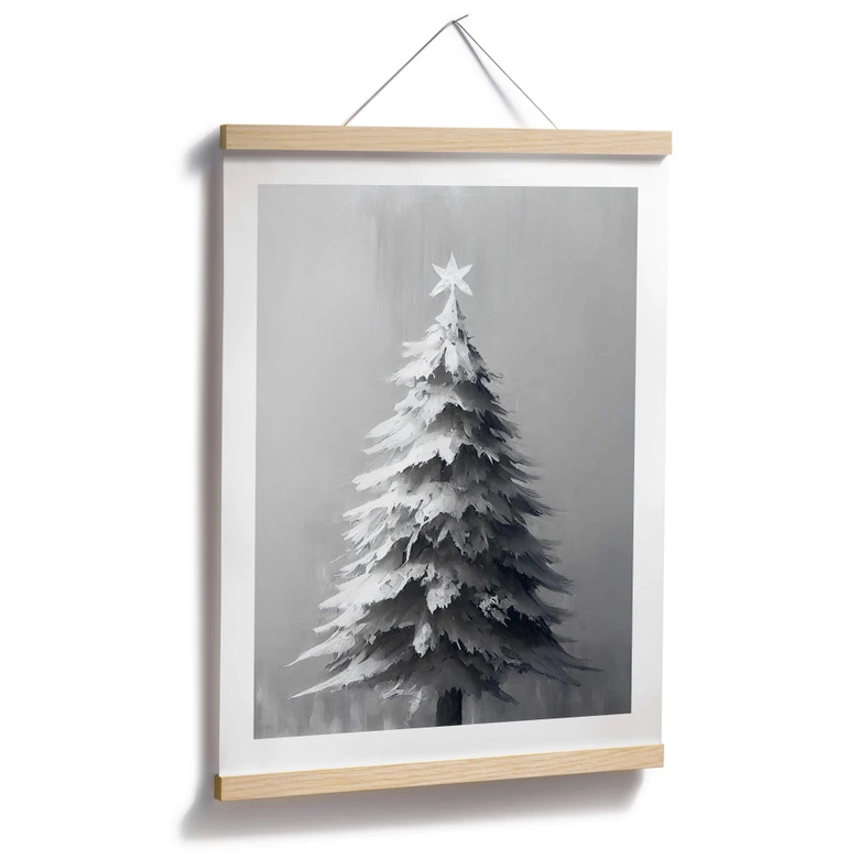 Plakat z ośnieżoną choinką - Treechild 