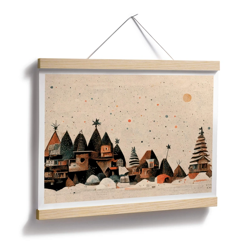 Poster Hiver - Ville de Noël - Treechild 