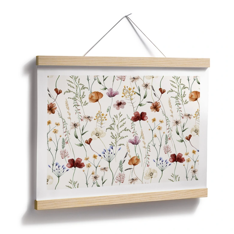 Plakat z kolorowymi polnymi kwiatami - UN Designs 