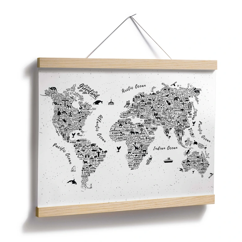 Poster World Map – Around the World 