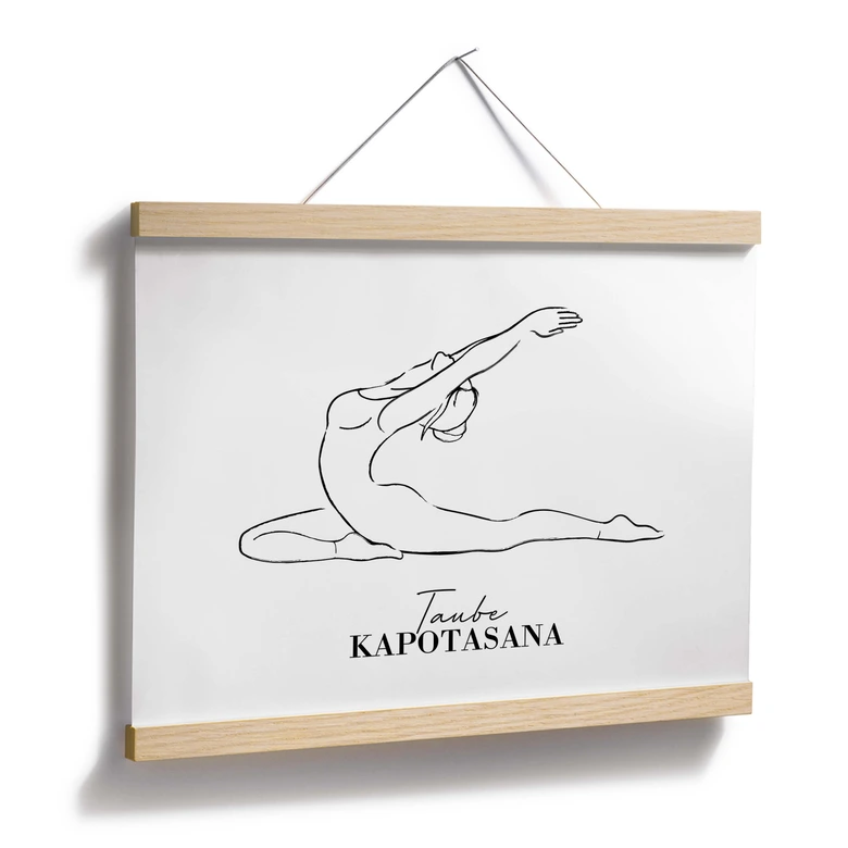 Poster Yoga - Colombe - Line Art 