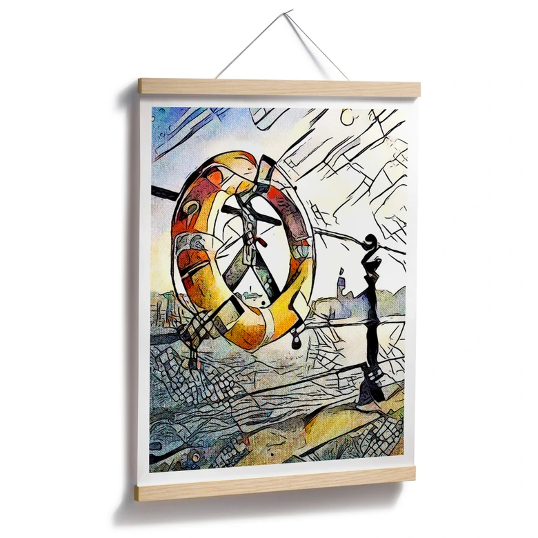 Poster Zamart - Kandinsky trifft Hamburg am Hafen 