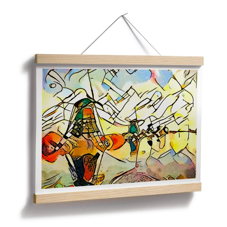 Poster Zamart - Kandinsky trifft Niederlande Windmühlen 